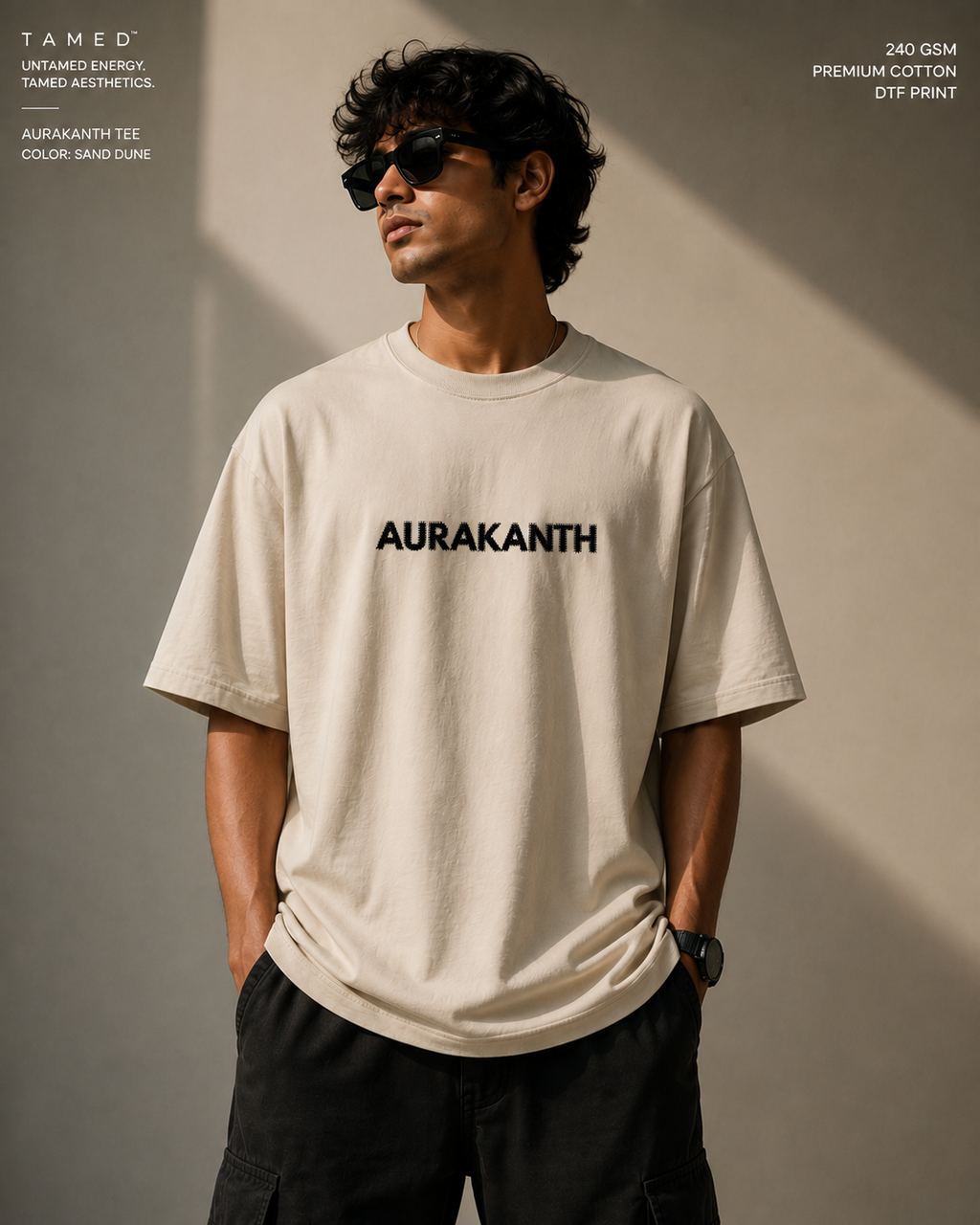 AURAKANTH™ — Vintage Rajinikanth Thalaivar Superstar 240 GSM Oversized T-Shirt