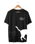 Vellai Nirathoru Poonai Oversized Black Cotton Tee