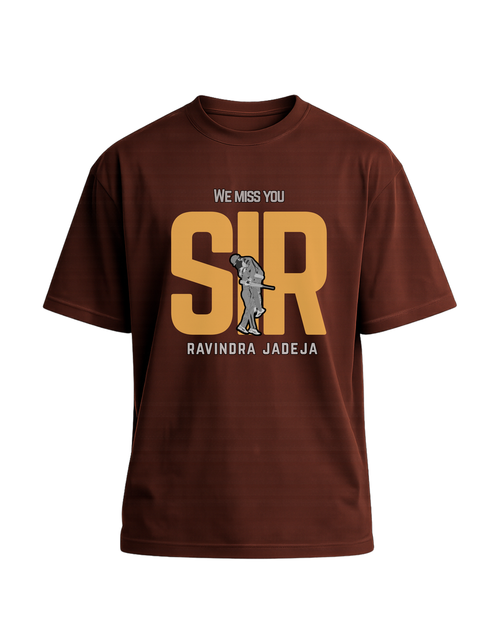 “We Miss You Sir” Ravindra Jadeja Oversized Tribute T‑Shirt